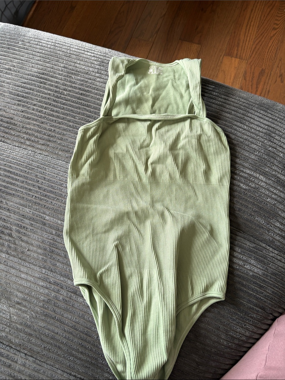 Light Green Ribbed Women’s One-Piece Tank